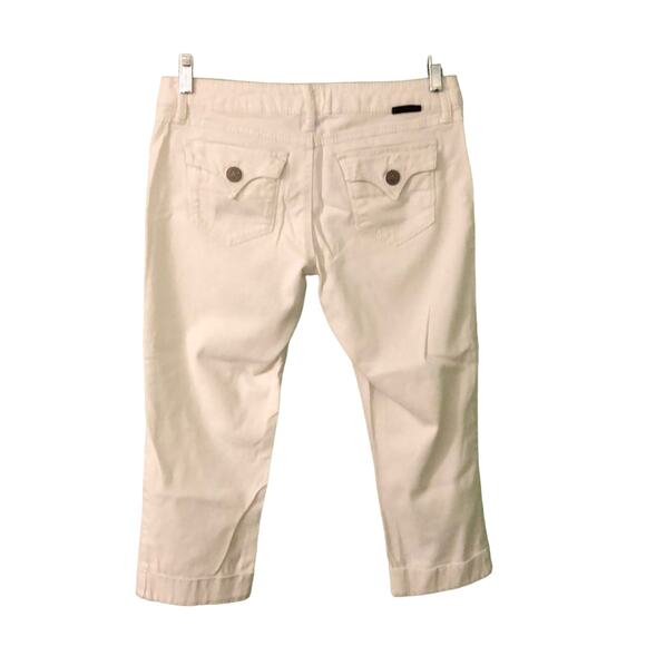 Domaine Jeans White Stretch Denim Capri Jeans Junior Size 9 - Picture 1 of 8